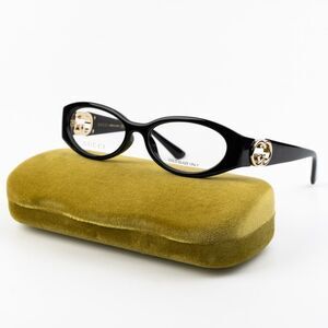 NEW Gucci GG1693O 001 Black Oval Women Eyeglasses